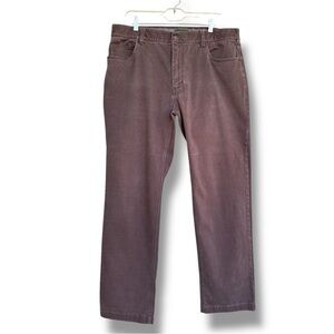 Orvis Men’s Brown Brushed Twill Straight Leg Jeans 36x34 Excellent Condition!